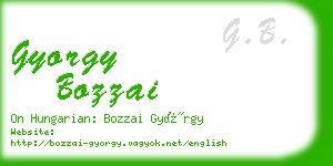 gyorgy bozzai business card